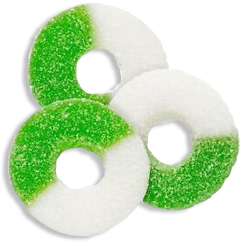 Green Apple Gummi Rings - 12 oz bag