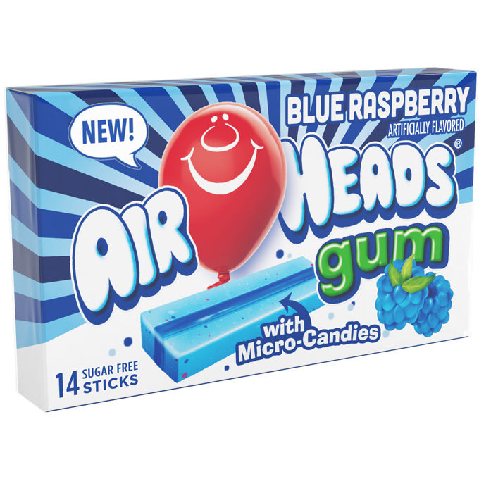 AirHeads Gum Blue Raspberry 14 sticks