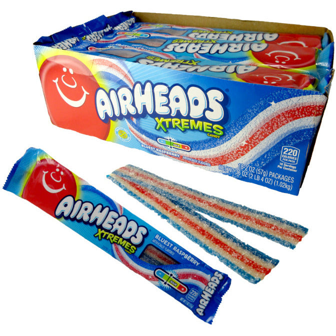 AirHeads Xtreme Sour Belts - Bluest Raspberry - 2 oz