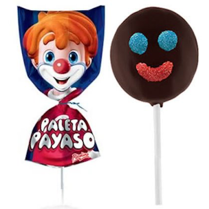 Paleta Payaso Mexican Marshmallow Lollipop With Chocolate and Gummies 1ct - 1.58 oz