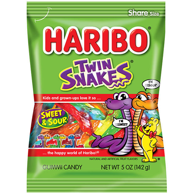 Haribo Twin Snakes - 5 oz bag