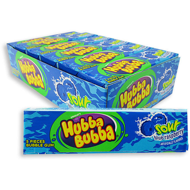 Hubba Bubba Max Sour Blue Raspberry - 5 pieces