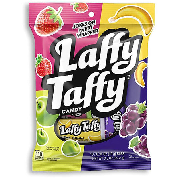 Laffy Taffy Peg Bag (Strawberry, Banana, Apple, Grape) 3.5 oz