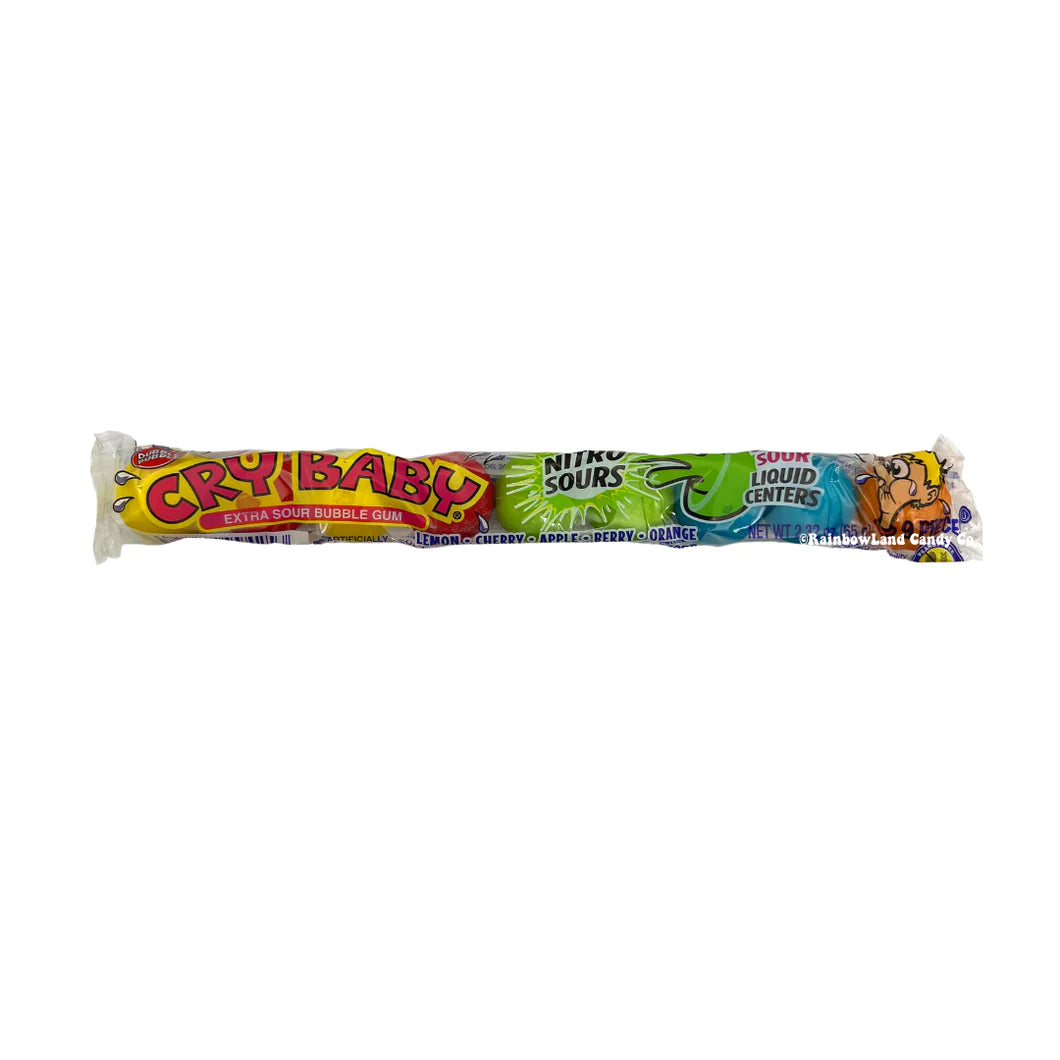 Cry Baby Nitro Sour Liquid Center Gumballs 9 piece