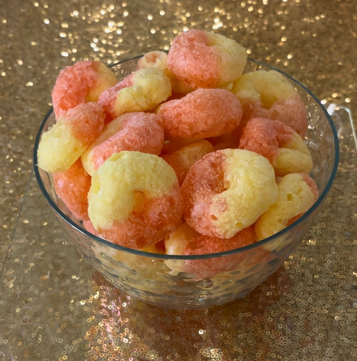 Freeze Dried Peach Rings 4 oz bg